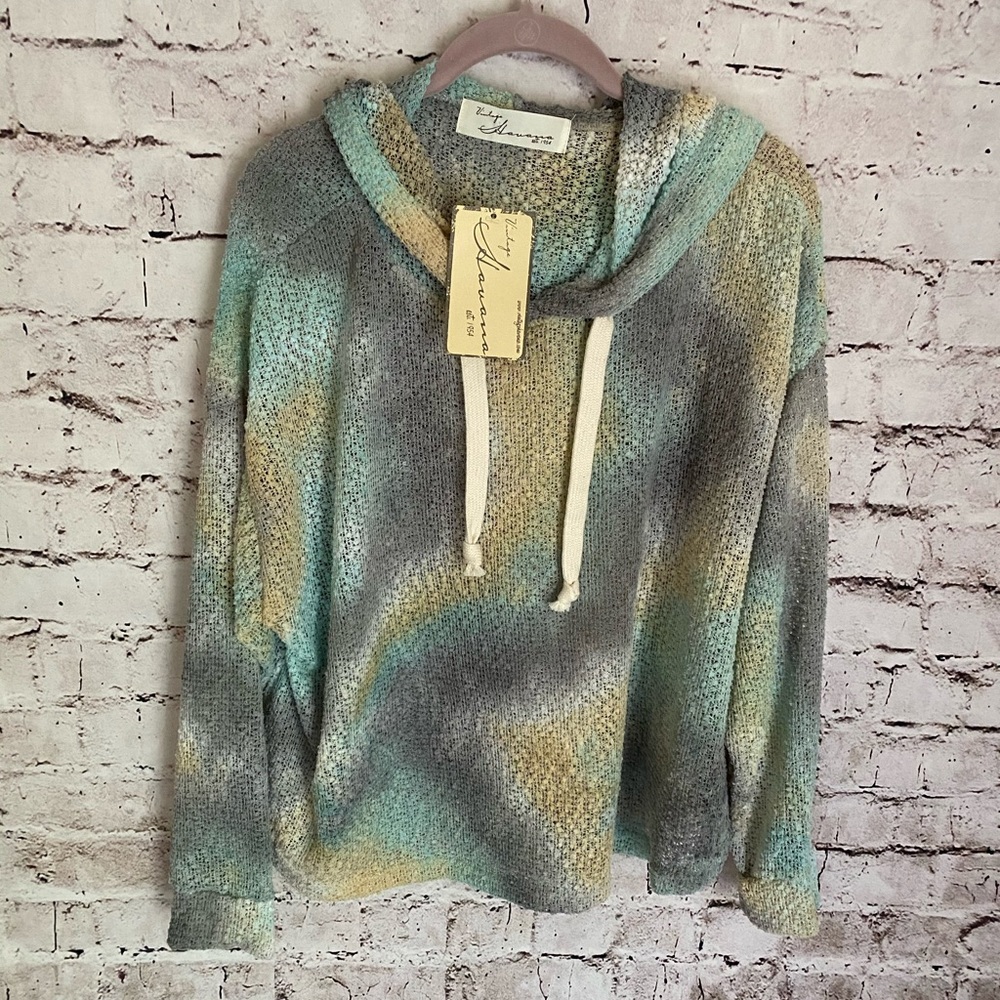 Vintage Havana popcorn tie-dye hoodie sweater - Picture 4 of 11
